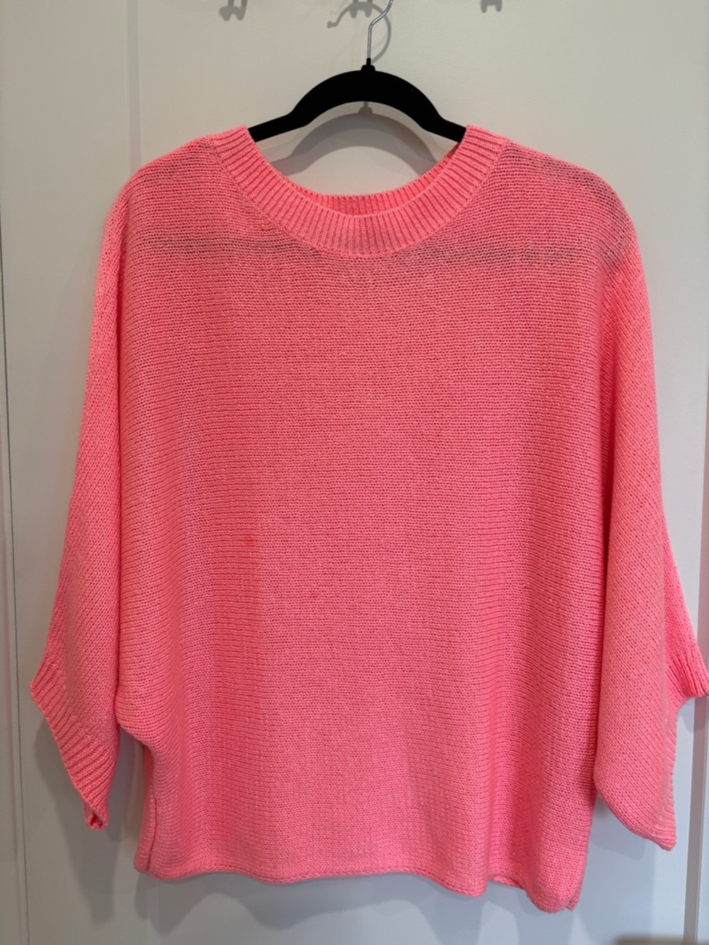 Zara Pink Relaxed Crewneck Sweater